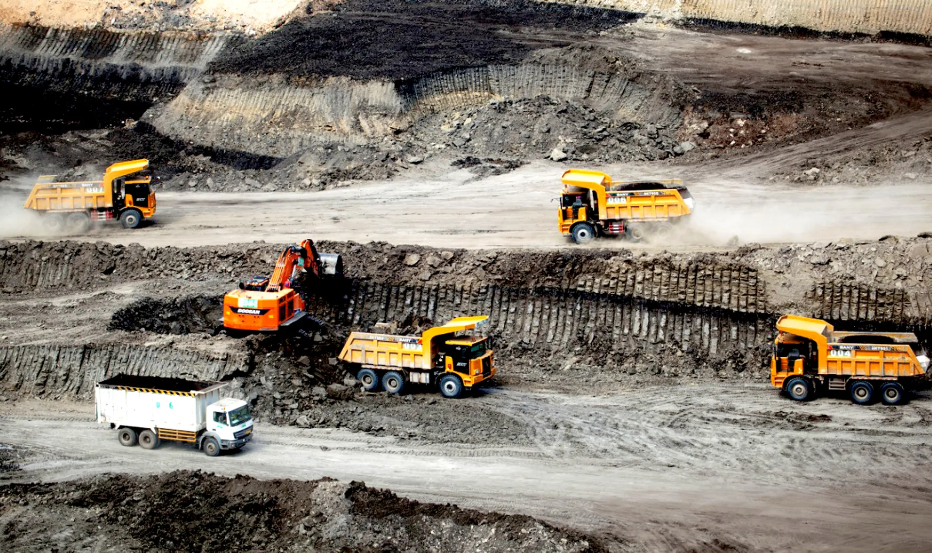 Aerial view of GMT pit operations